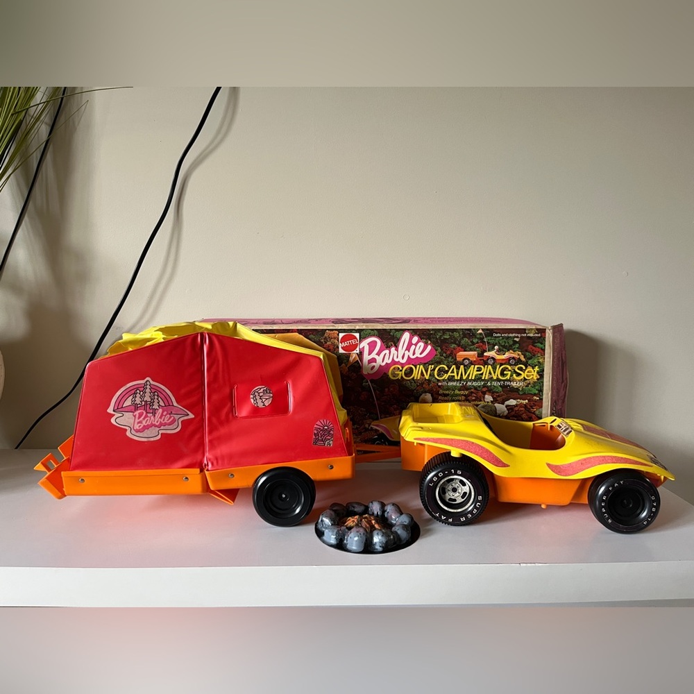 Barbie 1973 Goin’ Camping Set Vintage Barbie Toy Car And Trailer